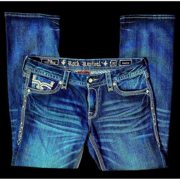 Medium Wash Rock Revival "Iselin" Easy Ankle Skinny 30" X 29" Like New- No Flaws - Picture 6 of 9